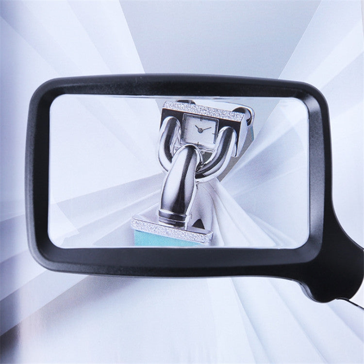 2X Handheld Folding Five LED Lights For Elderly People Reading Newspapers HD Acrylic Optical Lens Magnifying Glass, Folding With LED Lights