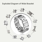 Multifunctional Stainless Steel Outdoor Survive Tool Bracelet for Men
