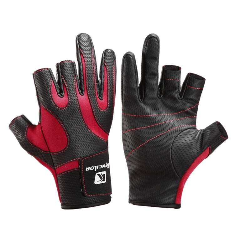 Kyncilor A0062 Outdoor Camping Three-finger Gloves Antiskid Sports Fishing Gloves, M, L, XL