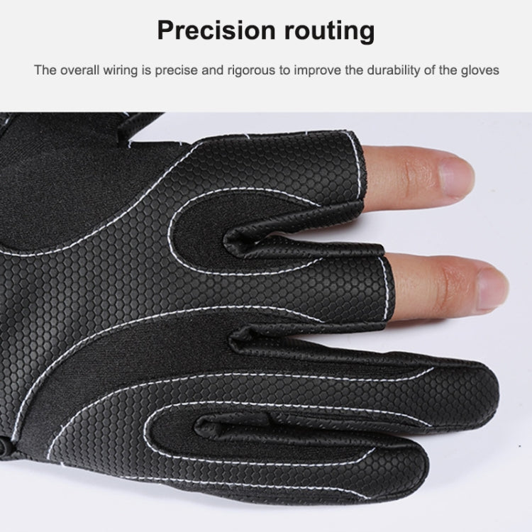 Kyncilor A0062 Outdoor Camping Three-finger Gloves Antiskid Sports Fishing Gloves, M, L, XL