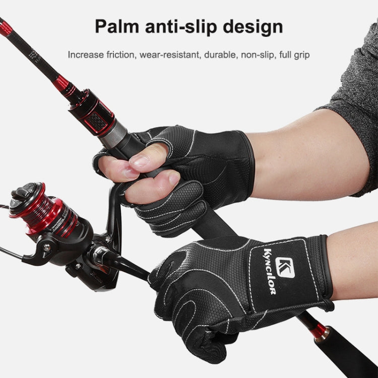 Kyncilor A0062 Outdoor Camping Three-finger Gloves Antiskid Sports Fishing Gloves, M, L, XL