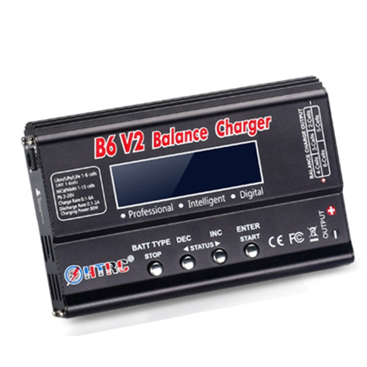 HTRC B6 V2 Balance Charger Intelligent Model Airplane Lithium Battery Charger,, EU Plug, US Plug, UK Plug, AU Plug