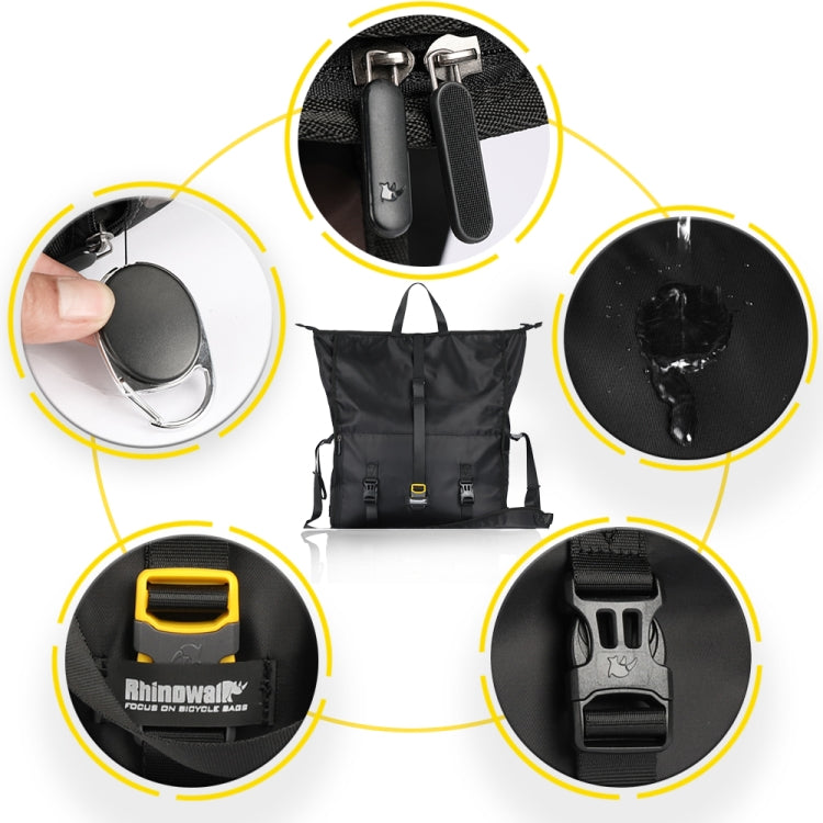 Rhinowalk Multifunctional One Shoulder Crossbody Cycling Bag Large Capacity Messenger Bag Bicycle Rear Shelf Bag