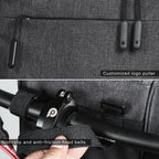 Rhinowalk Bicycle Front Bag Large Capacity Multi-function Handle Bag Folding Bike Electric Bicycle Bag, Dark Gray, Light Rose Red, Full Black