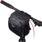Rhinowalk Bicycle Front Bag Waterproof Handlebar Bag Folding Bike Front Bag Large Capacity Riding Bag, Matt Black, Carbon Fiber Pattern
