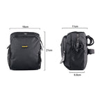 Rhinowalk Bicycle Front Bag Waterproof Handlebar Bag Folding Bike Front Bag Large Capacity Riding Bag, Matt Black, Carbon Fiber Pattern