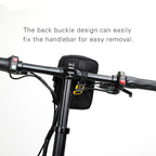 Rhinowalk Bicycle Handlebar Bag Multifunctional Storage Bag Waterproof Clutch, Gray, Black