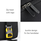Rhinowalk Bicycle Handlebar Bag Multifunctional Storage Bag Waterproof Clutch, Gray, Black