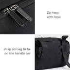 Rhinowalk X2011 Bike Front Bag Bicycle Storage Handlebar Bag Travel Commuting Hanging Bag, Black, Grey