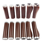 Retro Bicycle Leather Grip Cover Mountain Bike Comfortable Cowhide Grip Cover, HG005 Ordinary, HG005B Exquisite, HG006 Comfortable