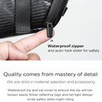 Rhinowalk Bicycle Tail Saddle Bag Waterproof Lightweight Mountain Bike Tool Bag Cycling Equipment, Carbon Fiber Black, Matte Black
