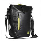 Rhinowalk Bicycle Backpack Full Waterproof Shelf Bag 25L Unilateral Frame Bag Long-distance Travel Bicycle Bag, Black Green, Full Black