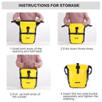 Rhinowalk Bicycle Fully Waterproof Shelf Backpack Medium and Long-distance Cycling Equipment Bag, Yellow, Black
