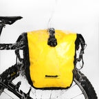 Rhinowalk Bicycle Fully Waterproof Shelf Backpack Medium and Long-distance Cycling Equipment Bag, Yellow, Black