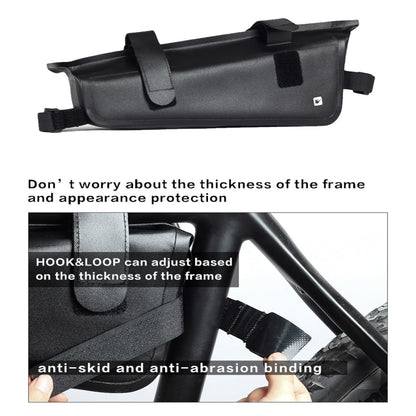 Rhinowalk Bicycle Front Beam Triangle Bag TPU Waterproof Mountain Road Bike Long-distance Riding Saddle Bag, Rhinowalk 2.2L Bicycle Front Beam Bag