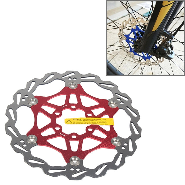 SNAIL FD-01 Mountain Bike Floating Disc Bicycle Brake Pad Six Nail Brake Disc, 160mm Black, 180mm Black, 203mm Black, 160mm Red, 180mm Red, 203mm Red, 160mm Blue, 180mm Blue, 203mm Blue