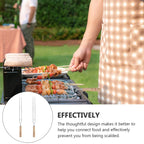 Stainless Steel Barbecue Skewers Barbecue Fork U-shaped Barbecue Fork, Spec: 6pcs + 2  Sweeps, 6 PCS, 4 PCS