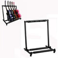 Foldable Long Metal Guitar Display Stand Shelf, Three Racks, Five Racks, Seven Racks, Nine Racks