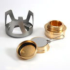 Outdoor Camping Alcohol Stove Vaporized Liquid Alcohol Atove Mini Alcohol Stove Portable Creative Alcohol Stove, Gold, Gray, Dark Green