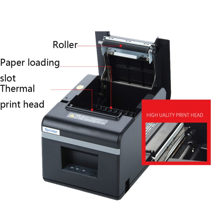 Xprinter XP-N160II Thermal Ticket Printing Machine Bluetooth Receipt Printer, EU Plug