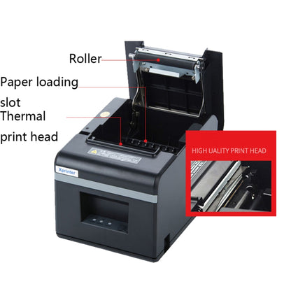 Xprinter XP-N160II Thermal Ticket Printing Machine Bluetooth Receipt Printer, EU Plug