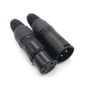 10 PCS Gold Plated Microphone Plug Cannon Male and Female Head Card Faucet