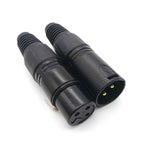 10 PCS Gold Plated Microphone Plug Cannon Male and Female Head Card Faucet