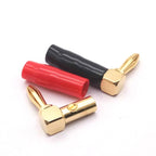 2pcs 4mm Banana Plug L-shaped 90 Degree Soft Rubber Speaker Wiring Speaker Banana Head
