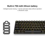 RK61 61 Keys Bluetooth / Wireless Dual Modes Tablet Mobile Gaming Mechanical Keyboard, Cable Length: 1.5m, Green Shaft, Red Shaft, Tea Shaft