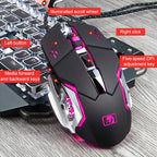 618 Internet Cafe Game Manipulator Keyboard and Mouse Set, Cable Length: 1.6m, Black, Silver White