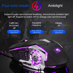 618 Internet Cafe Game Manipulator Keyboard and Mouse Set, Cable Length: 1.6m, Black, Silver White