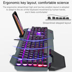 618 Internet Cafe Game Manipulator Keyboard and Mouse Set, Cable Length: 1.6m, Black, Silver White