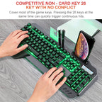 618 Internet Cafe Game Manipulator Keyboard and Mouse Set, Cable Length: 1.6m, Black, Silver White