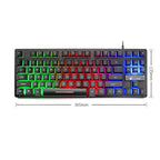 ZIYOULANG K16 87 Keys Colorful Mixed Light Gaming Notebook Manipulator Keyboard, Cable Length: 1.5m, K16