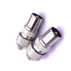 50 PCS Metal Antenna TV Plug Video Radio Frequency Cable Plug RF Male Head