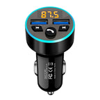 Halo Car MP3 Bluetooth Player Car Charger Car FM Transmitter 3.1A Car Charger, Elegant Black, Tyrant Gold, Snow Silver
