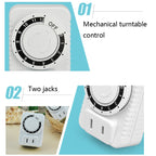 2 PCS ChangXin Electric Vehicle Timer Charger Mechanical Timer Socket Countdown Off Timer Socket, CX-05 220V, CX-05 110V