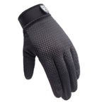 HSLEJP Outdoor Sports Breathable Touch Screen Antiskid Cycling Full Finger Gloves, M, L