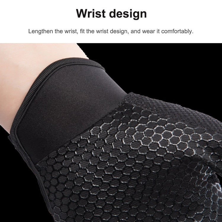 HSLEJP Outdoor Sports Breathable Touch Screen Antiskid Cycling Full Finger Gloves, M, L