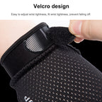 HSLEJP Outdoor Sports Breathable Touch Screen Antiskid Cycling Full Finger Gloves, M, L