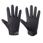 HSLEJP Outdoor Sports Breathable Touch Screen Antiskid Cycling Full Finger Gloves, M, L