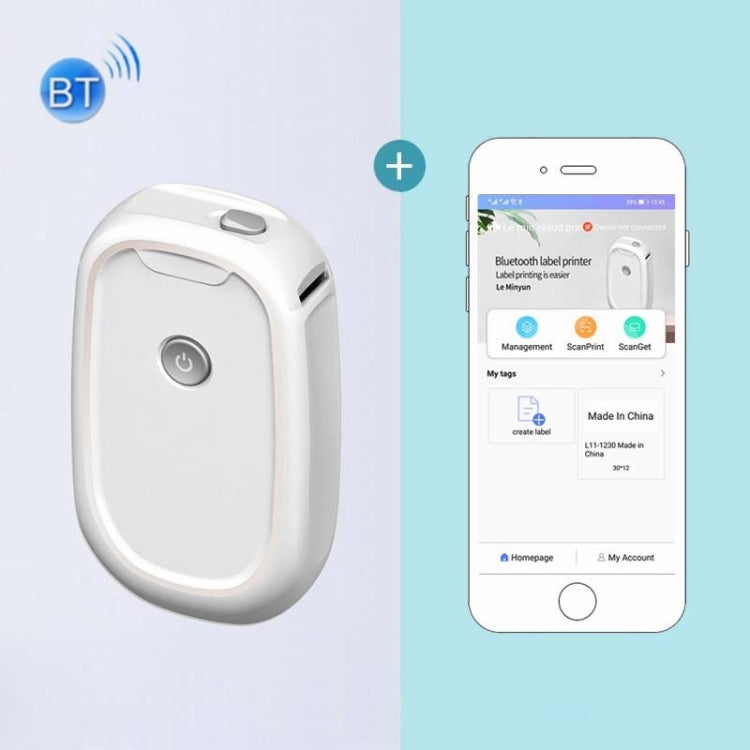 L11 Thermal Label Printer Home Bluetooth Portable Label Machine without Paper, Label Printer
