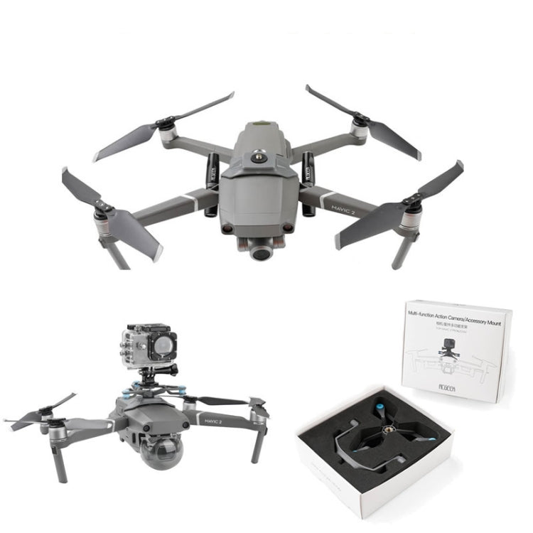 RCSTQ RCGEEK for DJI Mavic 2 Multi-function Expansion Bracket Shock Mount Set, Shock Mount+LED Light Set, Shock Mount Bracket Set, Shock Mount+Building Blocks