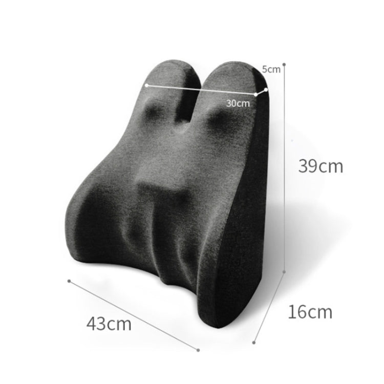 Car Seat Lumbar Support Cushion Memory Foam Office Lumbar Cushion, Bandage