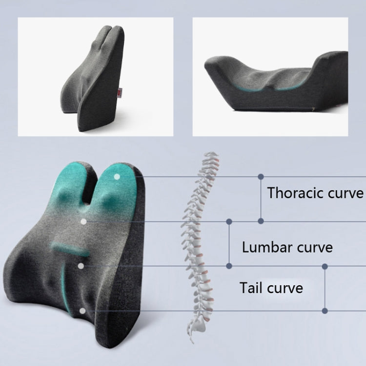 Car Seat Lumbar Support Cushion Memory Foam Office Lumbar Cushion, Bandage