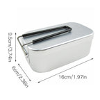 Outdoor Travel Camping Camping Lunch Box Portable Foldable Aluminum Lunch Box Retro Lunch Box Small, Small Regular Lunch Box, Lunch Box And Steaming Rack, Lunch Box And Steaming Rack And Folding Stove