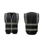Multi-pockets Safety Vest Reflective Workwear Clothing, XXL-Chest 130cm, L-Chest 118cm, M-Chest 112cm, XL-Chest 124cm