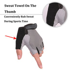 Summer Men Women Fitness Gloves Gym Weight Lifting Cycling Yoga Training Thin Breathable Antiskid Half Finger Gloves, S, M, L, XL