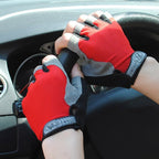 Summer Men Women Fitness Gloves Gym Weight Lifting Cycling Yoga Training Thin Breathable Antiskid Half Finger Gloves, S, M, L, XL