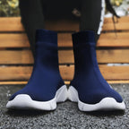 Knit Upper Breathable Sport Sock Boots Chunky Sneakers High Top Running Shoes for Men /  Women, 35, 36, 37, 38, 39, 40, 41, 42, 43, 44, 45, 46, 47